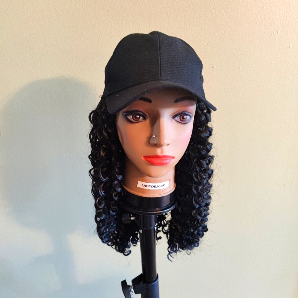 Curly Hat Wig